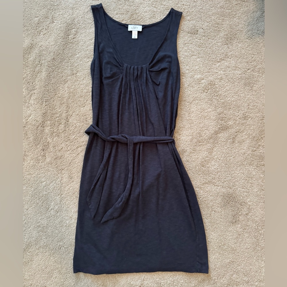 LOFT Women's Navy Heather Sleeveless Mini Dress